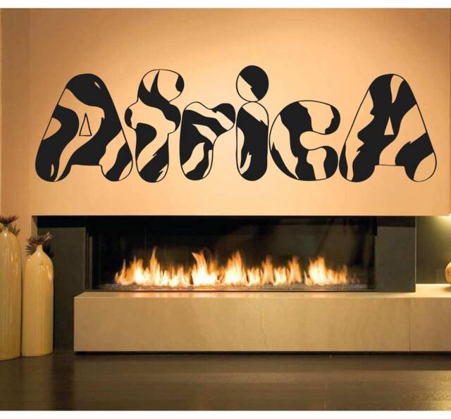Africa Wall Decal Zebra Print Vinyl Home Decor T1443 - image 1