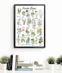 Botanical Flowers Art Print, Montessori, Kids Room Decor - Instant Download - thumbnail 1