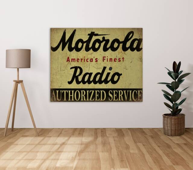 Motorola America's Finest Radio - Metal Sign Plaque Wall Art Decor Signage
