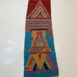 Handmade Moroccan Wool Runner Rug Colorful Spotted Design - thumbnail 3