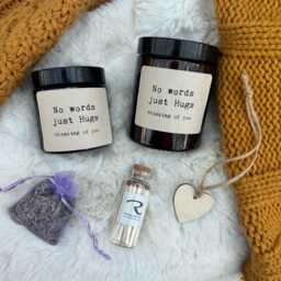 No Words Just Hugs Candle, Sympathy, Thinking Of You Gift, Scented Soy Wax Candle, Lavender & Cedarwood Hug in The Post - thumbnail 2