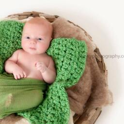Newborn Baby Blanket Greens - You Choose Color - thumbnail 2