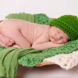 Newborn Baby Blanket Greens - You Choose Color - thumbnail 3