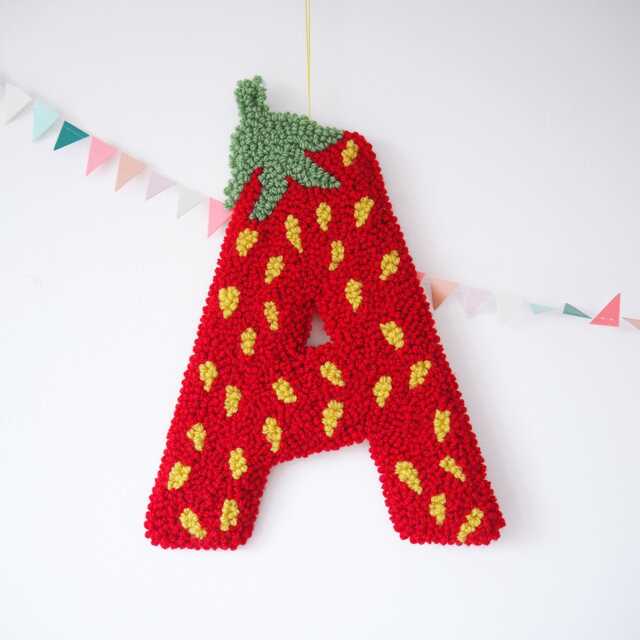 Custom Strawberry Letter Nursery Wall Hanging - image 1