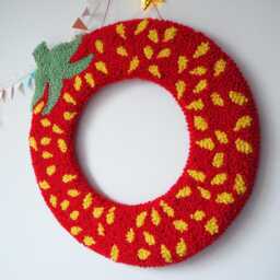 Custom Strawberry Letter Nursery Wall Hanging - thumbnail 2