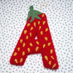 Custom Strawberry Letter Nursery Wall Hanging - thumbnail 3