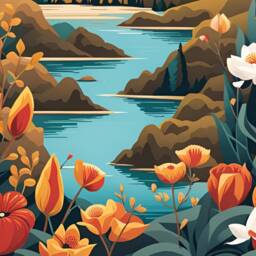 South Island New Zealand Print Colourful Travel Art - thumbnail 2
