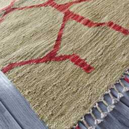 Nordic Runner Kilim Rug, Modern Artisan Scandinavian Afghan Turkish Abstract Art Wool Rug 204x69 cm - thumbnail 2