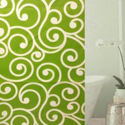 Shower Curtain Blue Lagoon, Green Paisley Oasis, Damask Flamingos, Peacock Waves, Floral, Geometric Variety Curtains - thumbnail 2