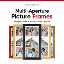 Multi Picture Frame - Family Photo Collage in Classic Style - Available Different Sizes & Colors - thumbnail 1