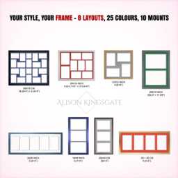 Multi Picture Frame - Family Photo Collage in Classic Style - Available Different Sizes & Colors - thumbnail 4