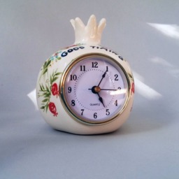 Desk Clock Table White Ceramic Pomegranate Ceramic Personalized Retro Vintage Style Handmade Shelf - thumbnail 3