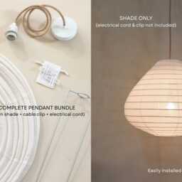 Louis Off White Linen Pendant Light Shade - Pear Shape Lampshade Handmade - thumbnail 2