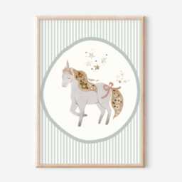 Set Of 3 Pastel Princess & Unicorn Prints. Perfect For A Girls Room, Nursery Or Playroom - Unframed - thumbnail 3