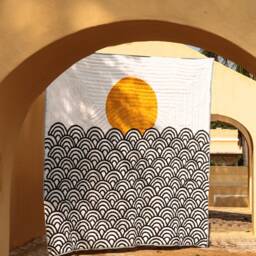 Handmade Queen Size Kantha Quilt 100% Cotton Reversible Bedding Set - thumbnail 4