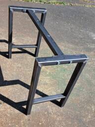 H Design Metal Table Frame Retro Industrial Steel Desk Bar Breakfast Island Bolted Support - thumbnail 1