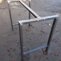 H Design Metal Table Frame Retro Industrial Steel Desk Bar Breakfast Island Bolted Support - thumbnail 3