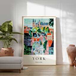 York England Travel Poster British Architecture Wall Art - thumbnail 2