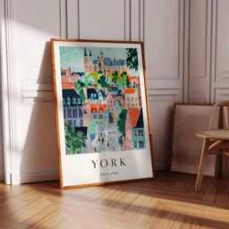 York England Travel Poster British Architecture Wall Art - thumbnail 3