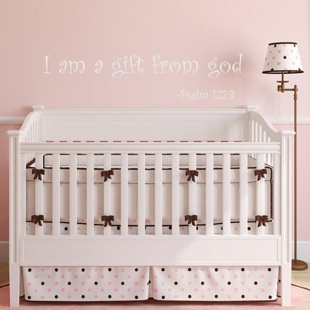 Cute Nursery Quotes - Gift From God Bible Verse Psalm Sayings Vinyl Wall Decal Stickers Words 007 - image 1