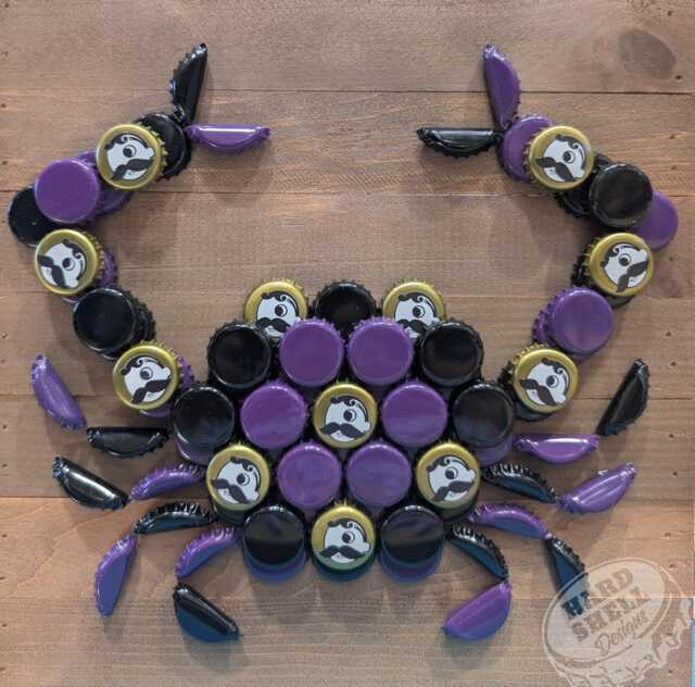 Ravens & Natty Boh Beer Bottle Cap Crab Wall Art National Bohemian Baltimore - image 1