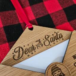 Personalised Santa Letter Ornament, Hanging Stockings, Custom, Family Gift Decor, First Christmas Decoration, Names, 2021 2022 - thumbnail 3