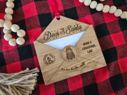 Personalised Santa Letter Ornament, Hanging Stockings, Custom, Family Gift Decor, First Christmas Decoration, Names, 2021 2022 - thumbnail 1