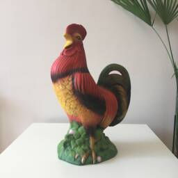 Ceramic Rooster, Garden Decoration, Home Decor, Gift For Mom, Outdoor Farm Animals, Handmade Figurines, Art, Painted - thumbnail 2