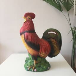 Ceramic Rooster, Garden Decoration, Home Decor, Gift For Mom, Outdoor Farm Animals, Handmade Figurines, Art, Painted - thumbnail 3