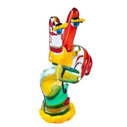 Murano Glass Victory Sign Sculpture Abstract Art, Handmade in Italy - thumbnail 3