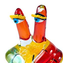 Murano Glass Victory Sign Sculpture Abstract Art, Handmade in Italy - thumbnail 2