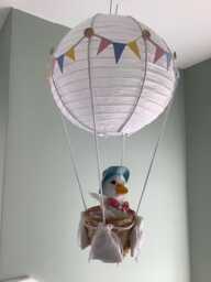 Hot Air Balloon Light Shade, Decoration, Jemima Puddle-Duck Toy Included - thumbnail 1
