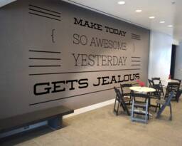 Office Wall Decal Motivational Typography, Large Sticker