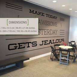 Office Wall Decal Motivational Typography, Large Sticker - thumbnail 2
