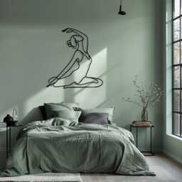 Yoga Pose Metal Wall Art, Minimalist Zen Decor - thumbnail 4