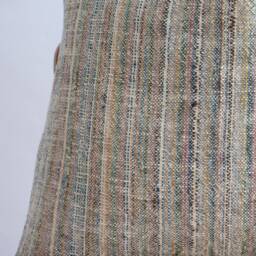 "Handwoven Hemp Pillow Cover Vintage Karen Tribal Design - 26"" X 26" - thumbnail 3