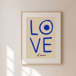 Love Print, Trendy Wall Art, Abstract Type Living Room Poster, Gallery Typography A1, A2, A3, Unframed - thumbnail 2