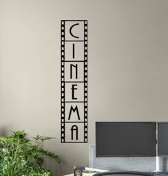 Cinema Wall Decal Vinyl Sticker Movie Tape Film Strip Poster Home Theater Sign Quote Print Mural Gift Video Decor Frame Art 6K94