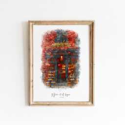First Date Venue Watercolour Painting, Digital Illustration, Personalised Where We Met Sketch, Valentines Day Couple Gift, Birthday Present - thumbnail 3