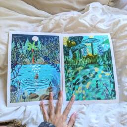 Wild Swimming Summer Solstice Art Print - Cold Water Therapy Swimming Skinny Dipping - thumbnail 3