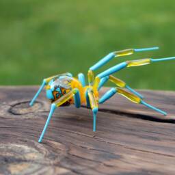 Glass Spider Lampwork Handcrafted Glass Animal, Art Spider Figurine Animal Figure Sculpture - thumbnail 2
