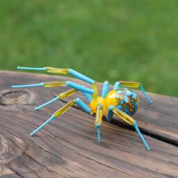 Glass Spider Lampwork Handcrafted Glass Animal, Art Spider Figurine Animal Figure Sculpture - thumbnail 4