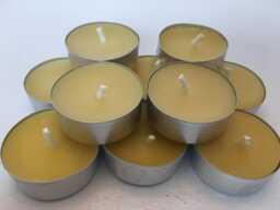 Beeswax Tealight Candles, Set Of 5, Hand Poured