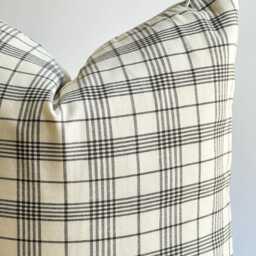 Hmong Hemp Pillow Cover Black Striped Farmhouse Lumbar - thumbnail 2