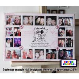 Friendship Best Friend Personalised 18 Picture Photo Collage Framed Canvas Print Unique Handmade Sister Daughter Birthday Gift - thumbnail 4