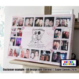 Friendship Best Friend Personalised 18 Picture Photo Collage Framed Canvas Print Unique Handmade Sister Daughter Birthday Gift - thumbnail 2