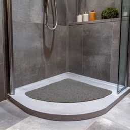 PVC Spaghetti Loofah Machine Washable Corner Shower Mat For Bathrooms & Showers - thumbnail 1