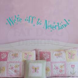 Peter Pan We're Off To Neverland Decal, Adventure Kids Wall Nursery Art, Decor - thumbnail 3