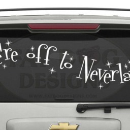 Peter Pan We're Off To Neverland Decal, Adventure Kids Wall Nursery Art, Decor - thumbnail 2