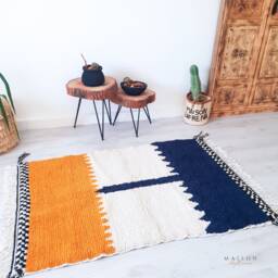 Small Moroccan Rug, Soft Beni Ourain Rug 3.2 X 5.0 Ft - thumbnail 1